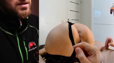 Blindfolded wife gets a big surprise sloppy double load