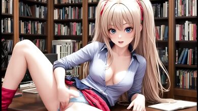 Library schoolgirl POV sloppy titfuck big tits creampie