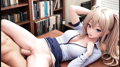 Library schoolgirl POV sloppy titfuck big tits creampie