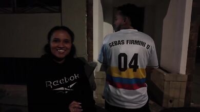Colombian stepsis double stuffed at World Cup finale big cumshot lucky cameraman