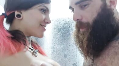 Squirting in the Bathtub Shower Rough Sex Big Tits Rough Throat