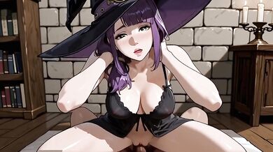 Purple-Haired Witch’s Lewd Spell Unleashed in Uncensored Hentai POV