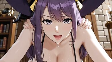 Purple-Haired Witch’s Lewd Spell Unleashed in Uncensored Hentai POV