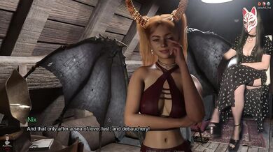 Long dress stockings cosplayer gets destroyed in angel's love gaming porn