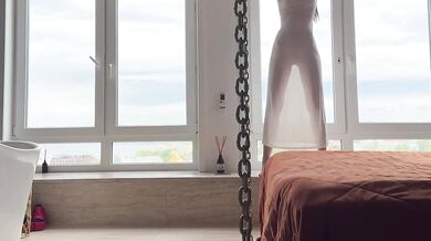 Transparent dress cleaning goddess worships perfect ass