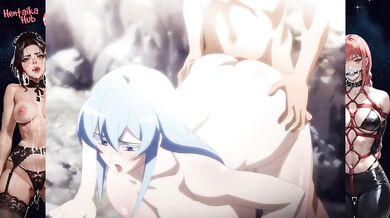 Hentai hotties with massive tits beg for hard anal and creampies