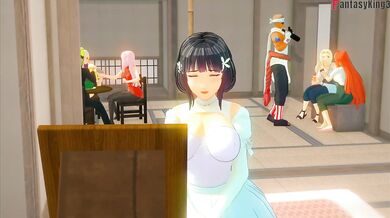 Hinata cheats on Naruto at his wedding day raw NTR blowjob