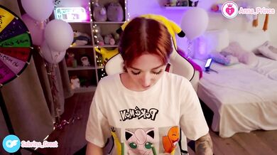 Ginger teen stripped tease slurps hot coffee naked