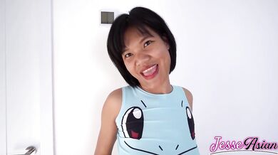 Asian anal slut destroyed in raw amateur deepthroat POV