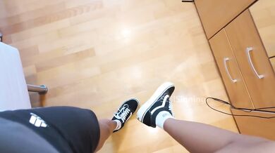 Footboy destroyed cumming all over my nasty vans