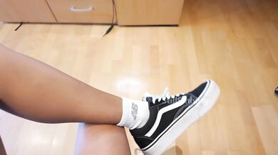Footboy destroyed cumming all over my nasty vans