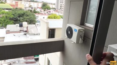 Horny neighbor rides married man till creampie floods every hole