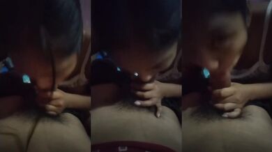 Good at night deepthroating real amateur dick