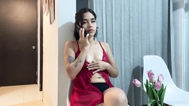 Hard fucking my neighbor while my girlfriend watches squirting in my mouth