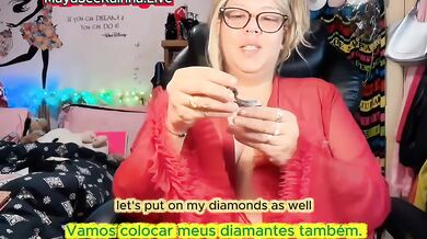 Uncensored Siren Rising BBW Brazilian Milf Smoking in Red Lace