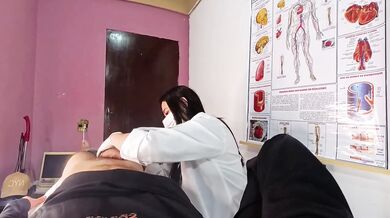 Nurse destroys patient with unexpected erection deep throat