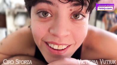 Victoria Vutiuk deepthroats massive cock until her pussy squirts everywhere raw amateur pov