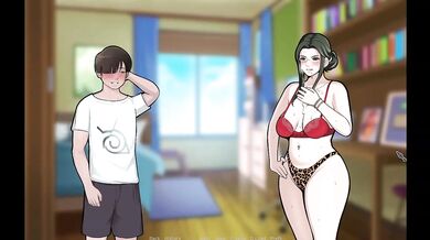 Step aunt sucks me raw cartoon Hentai game 29