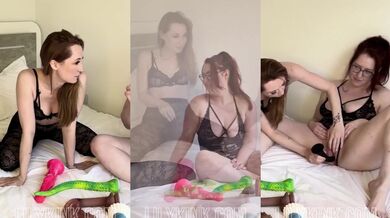 Lesbian sex toy trials start with vibrating pleasure