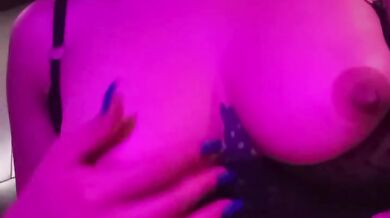 Hot latina fingers stroking pink pussy in hotel room