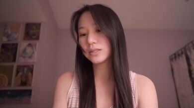 Cute Asian girl ASMR solo session destroyed her good girl self