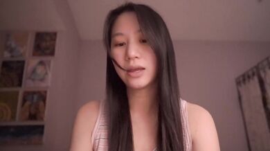 Cute Asian girl ASMR solo session destroyed her good girl self