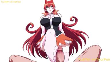 Iruma-kun ruined Azazel Ameri white background hentai blowjob rough sex