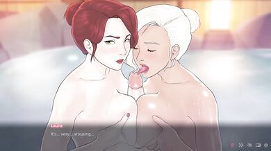 Hentai threesome in onsen room mai and laura ffm cartoon