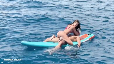 Caught skinny big tits fucking in the SEA raw public boat sex