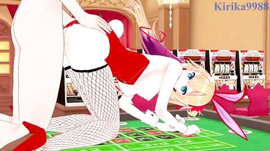 Akai Haato the Bunny Girl destroys me raw in the casino uncensored