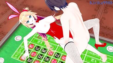 Akai Haato the Bunny Girl destroys me raw in the casino uncensored