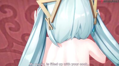 Faruzan POV fucked hard on patreon big tits ass game hentai