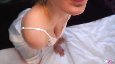 Big tits girlfriend titfuck makes him cum twice raw sloppy mess LilyKoti