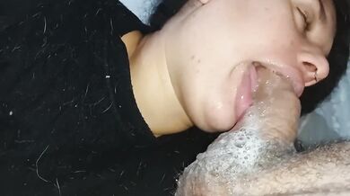 Latina deep throat destroys cock with insane wet sloppy blowjob gagging rut