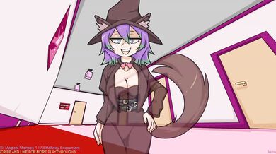 Giantess crushes hallway in magical mishap gets her shoes trampled