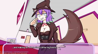 Giantess crushes hallway in magical mishap gets her shoes trampled