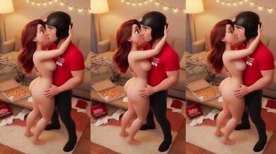Passionate Night With Pizza Delivery Helmet In Bedroom Big Tits Solo Role Play