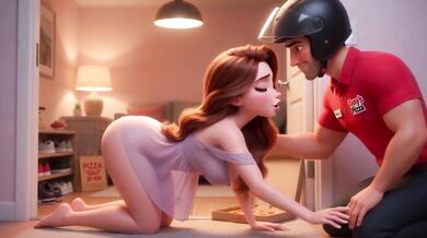 Passionate Night With Pizza Delivery Helmet In Bedroom Big Tits Solo Role Play