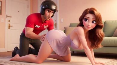 Passionate Night With Pizza Delivery Helmet In Bedroom Big Tits Solo Role Play
