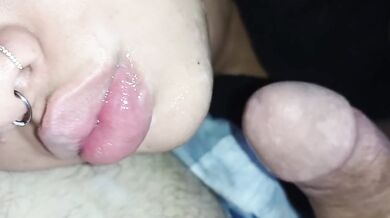 Hanjdobs thick cock pulsing deep inside my drooling mouth creampie facial ruined