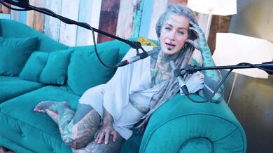 Tattooed model ASMR tease and overcome On camera passion