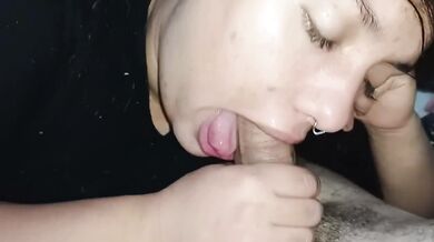 Latina destroys small hands with sloppy wet blowjob deep throat gagging