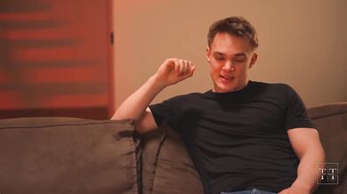 Throat wrecked teen gagging on thick cock facial ruined by cum blast