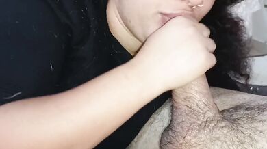 Destroys her throat deep sloppy wet best blowjob ever gagging lucky guy