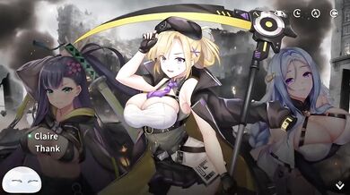 Big tits waifu destroyed by deep penetration threesome cum explosion behind locked eyes