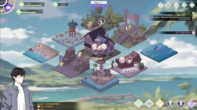 Happy student teased till she gushes in japanese game
