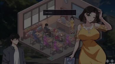 Happy student teased till she gushes in japanese game