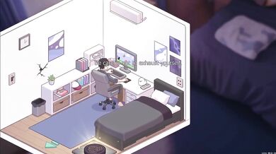 Happy student gets stuffed in japanese gaming dungeon
