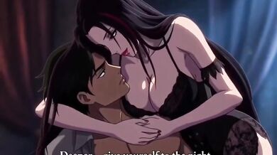 Gothic vampire queen drains mortal man into forbidden ecstasy with eternal bite