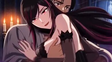 Gothic vampire queen drains mortal man into forbidden ecstasy with eternal bite